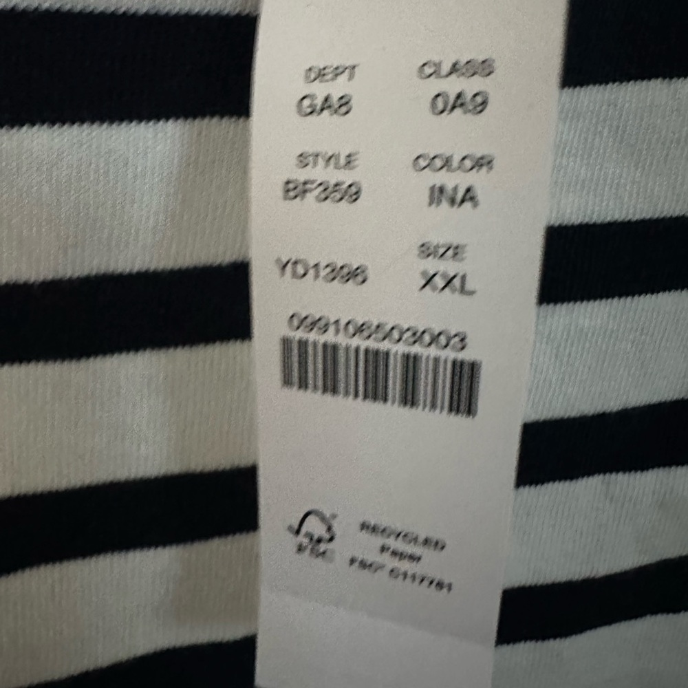 J. Crew Women's Navy and White striped boatneck mariner tee top shirt - Picture 3 of 6